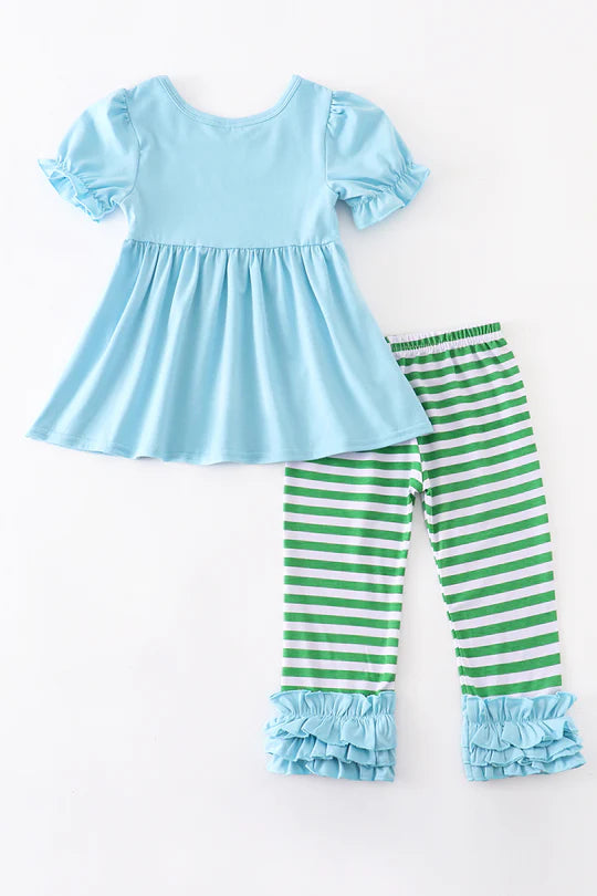 STRIPE DUCK EMBROIDERY GIRL SET
