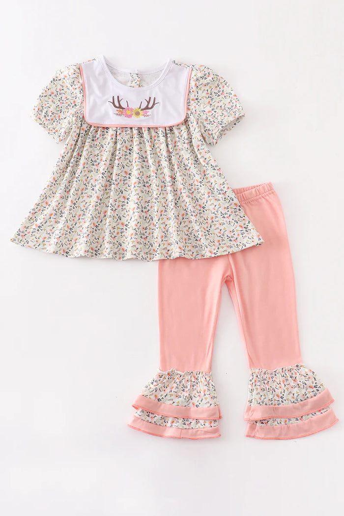 ANTLERS EMBROIDERED GIRL SET