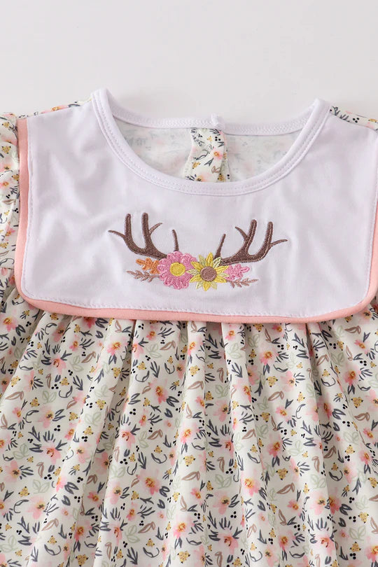 ANTLERS EMBROIDERED GIRL SET