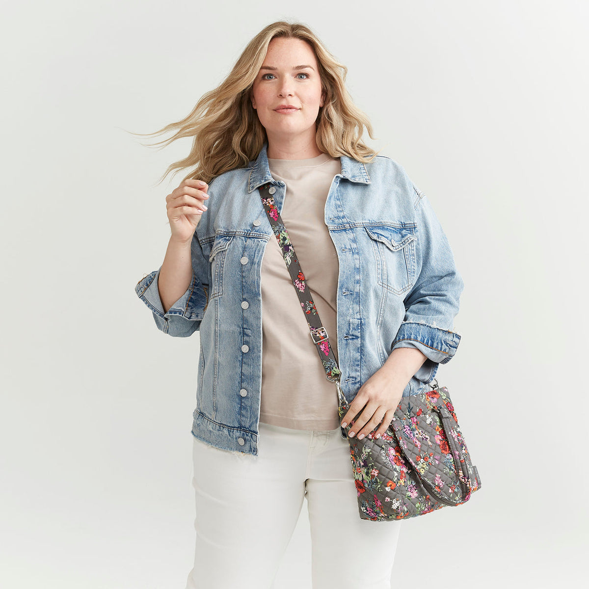 Vera Bradley Multi-Strap Shoulder Bag “Bloom Boom Navy”