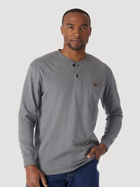 Wrangler Charcoal Grey RIGGS WORKWEAR® Long Sleeve Henley