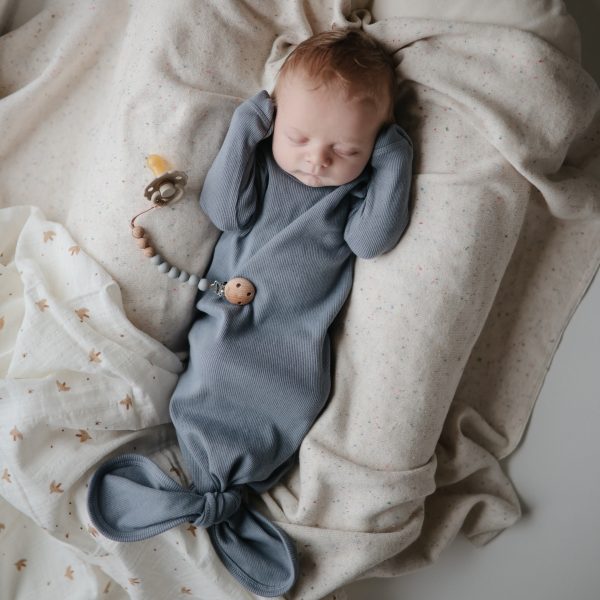 Tradewinds Ribbed Knotted Baby Gown