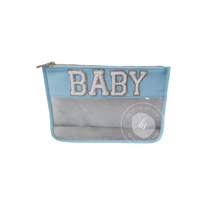 BABY Clear Luxury Nylon Pouch - BLUE