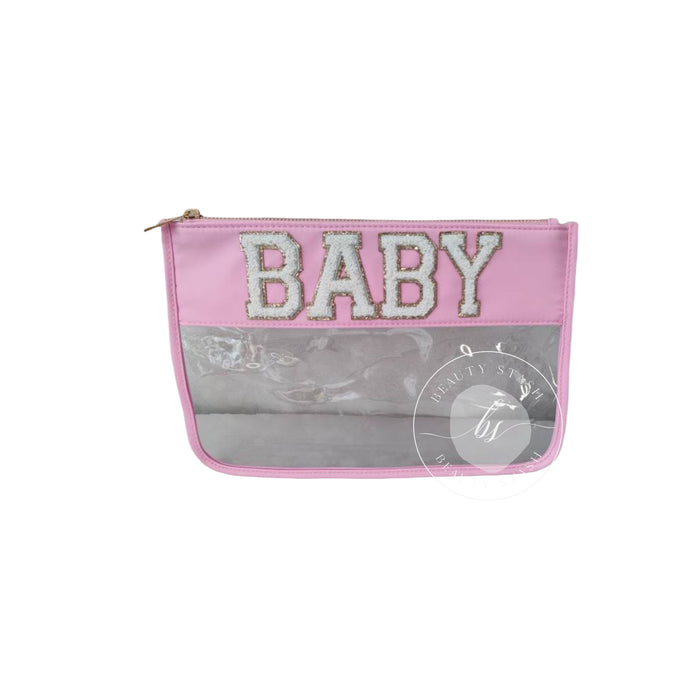 BABY Clear Luxury Nylon Pouch - PINK