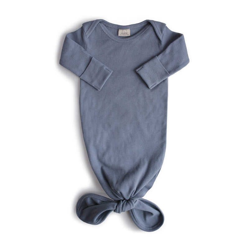 Tradewinds Ribbed Knotted Baby Gown