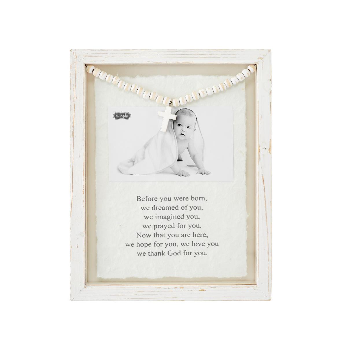 Mud Pie  Baby Prayer Glass Frame