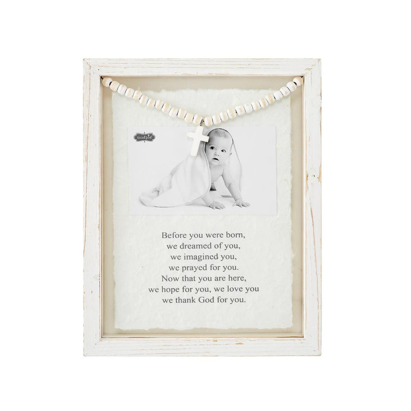 Mud Pie  Baby Prayer Glass Frame