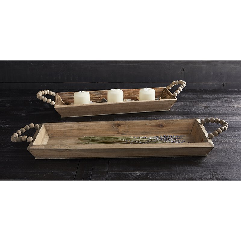 Beaded Wooden Tray