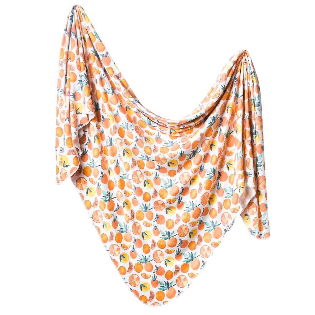 Copper Pearl Knit Swaddle Blanket "Citrus"