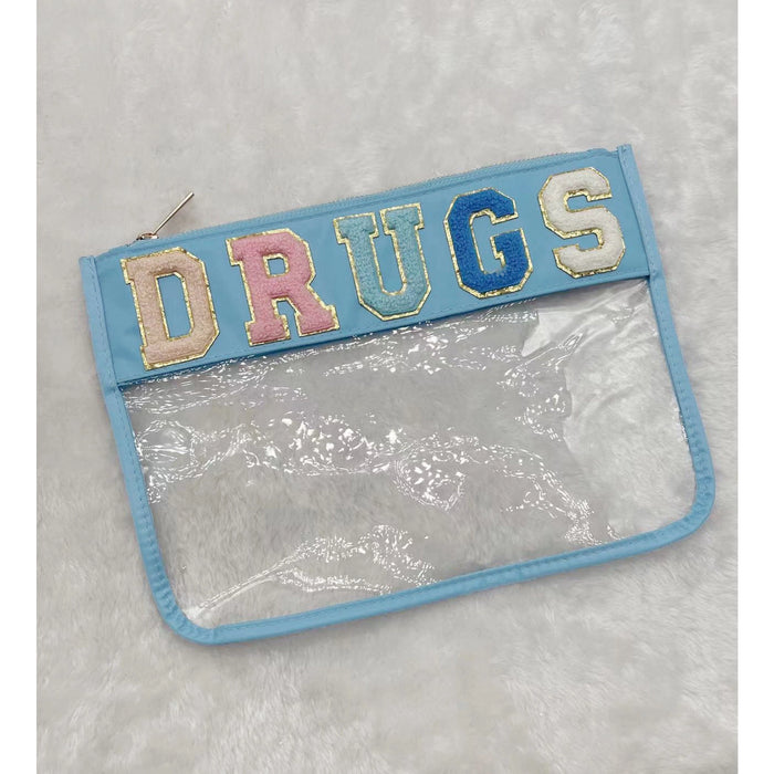 DRUGS Clear Luxury Nylon Pouch