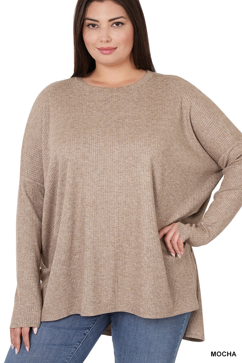 Mocha Ribbed Sweater