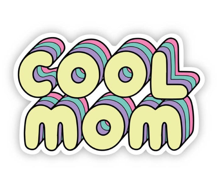 Cool Mom Lettering Sticker