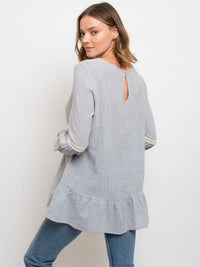 LONG SLEEVE CROCKET DETAIL SLEEVES TOP