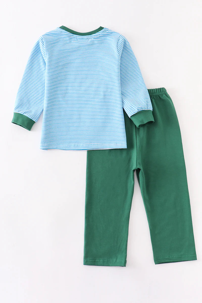 BLUE DUCK APPLIQUE PANTS SET