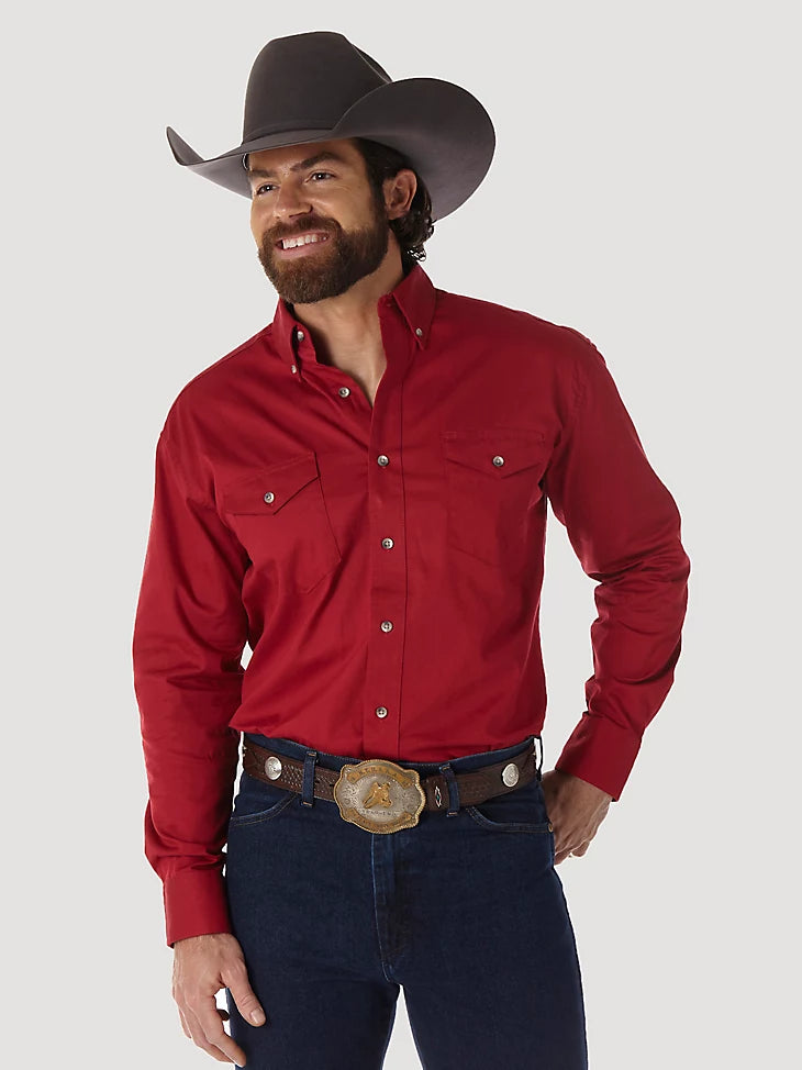 Wrangler Painted Desert Basic Western Shirt - Red