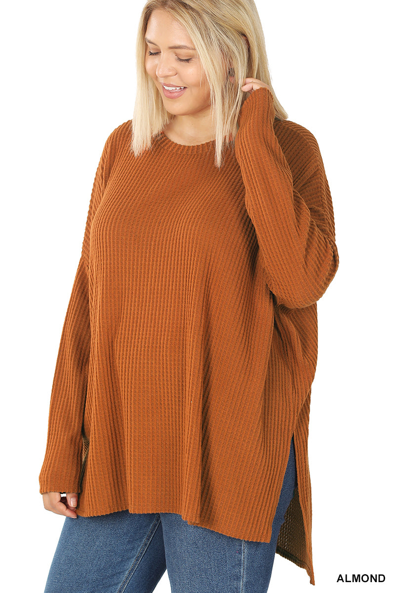 Almond Waffle Knit Sweater