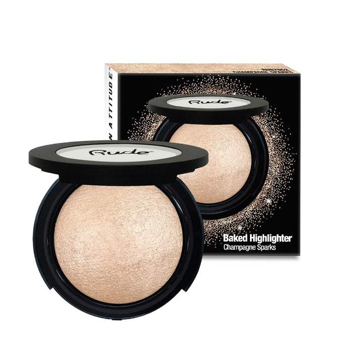 Rude Cosmetics Baked Highlighter-Champagne Sparks