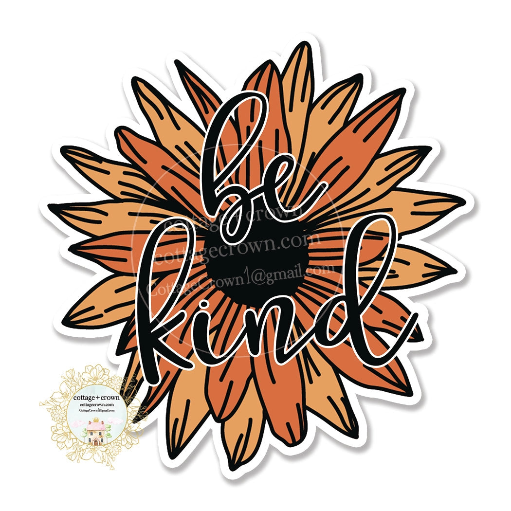Be Kind Sunflower Sticker