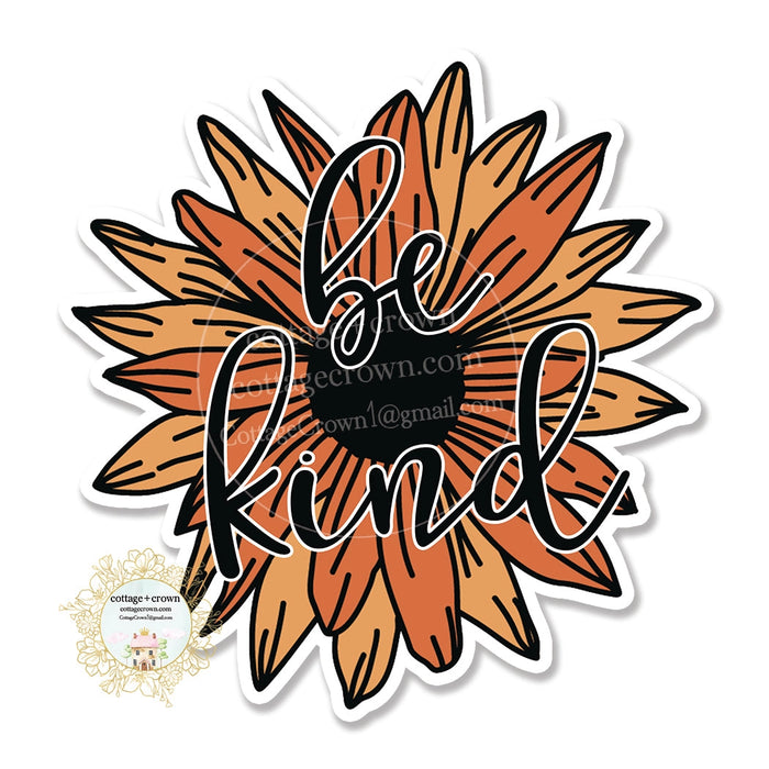Be Kind Sunflower Sticker