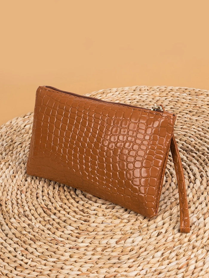 Brown Small Wristlet Bag