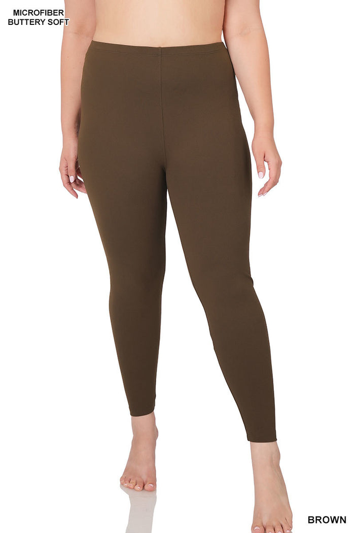 Caroline Full Length Leggings - Brown