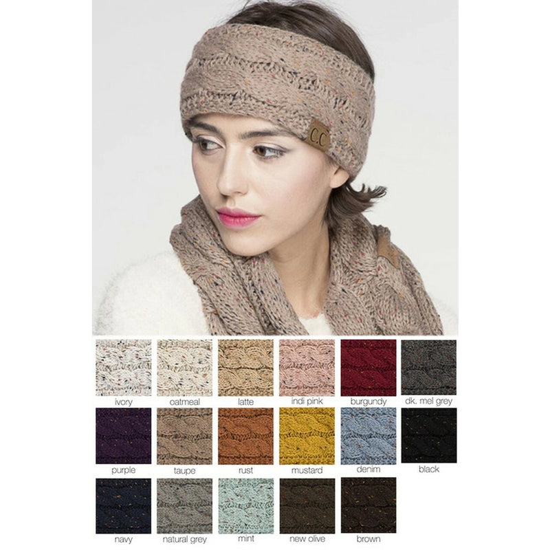 C.C Chunky Knit Confetti Sherpa Lined Headband