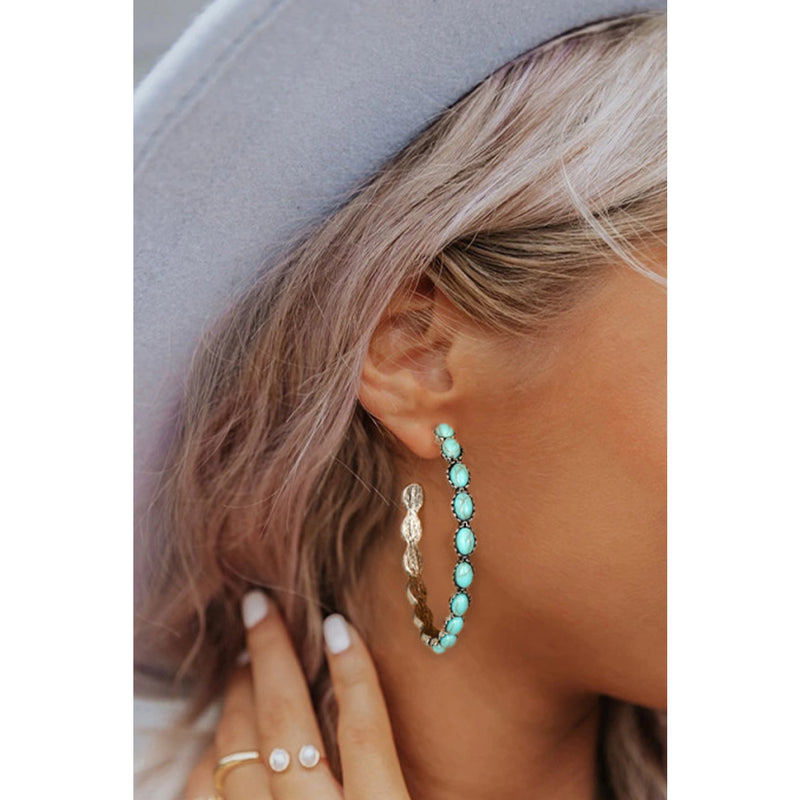 Turquoise Hoop Earrings