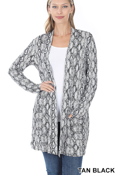 Snake Print Cardigan