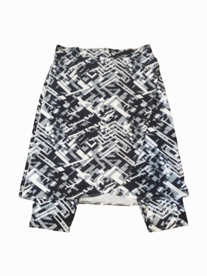 Abstract Athletic Skirt with Leggings