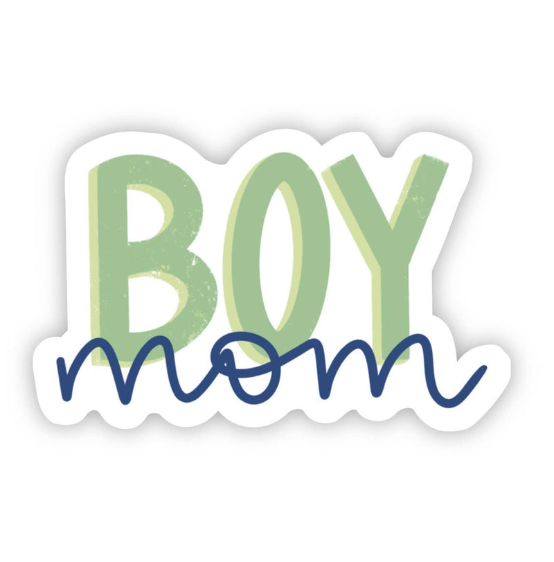 Boy Mom Green & Blue Sticker