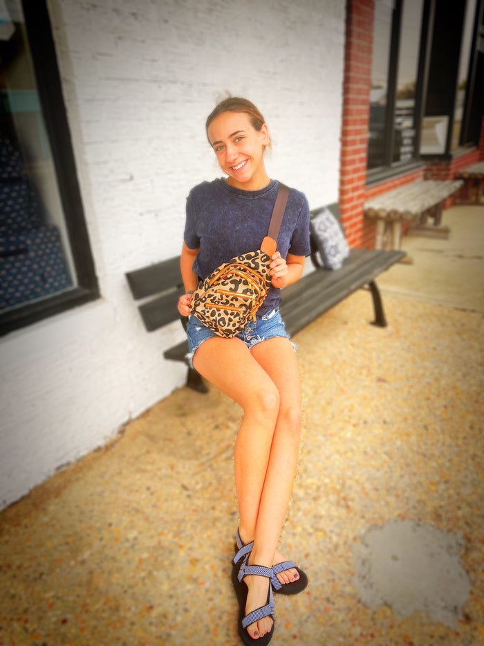 Leopard Print Belt Bag