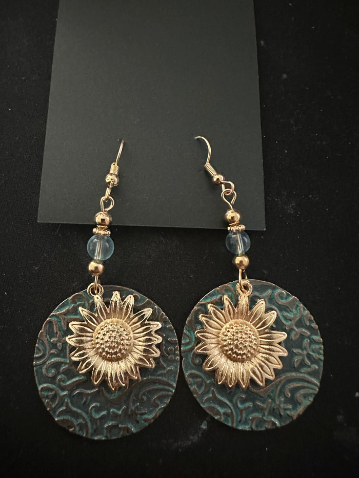 Boho Sunflower Earrings