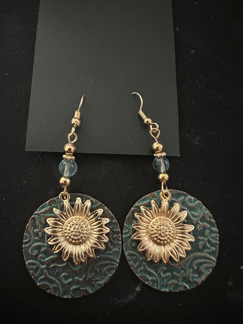 Boho Sunflower Earrings