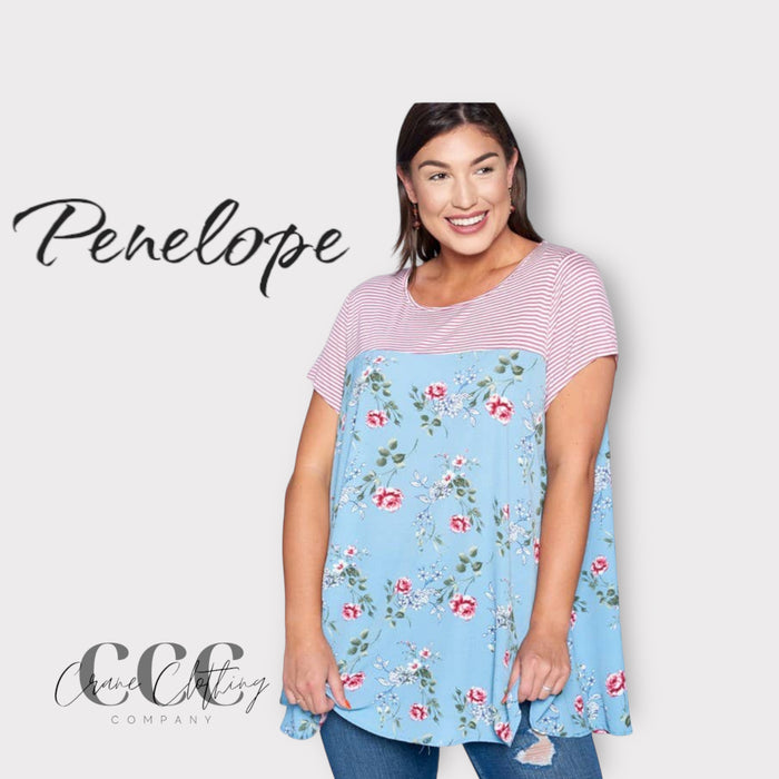 Penelope Curvy Floral Babydoll Tunic