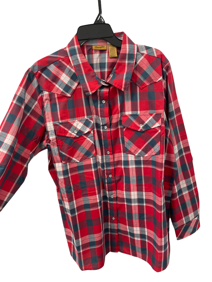 Wrangler Red Big Check Western Fashion Shirt