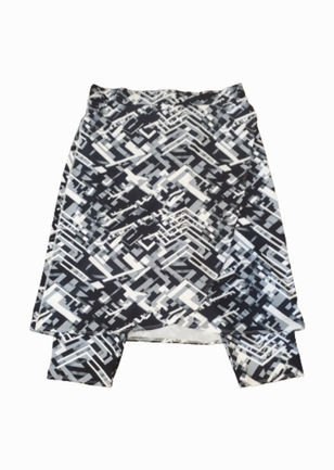 Abstract Athletic Skirt with Leggings