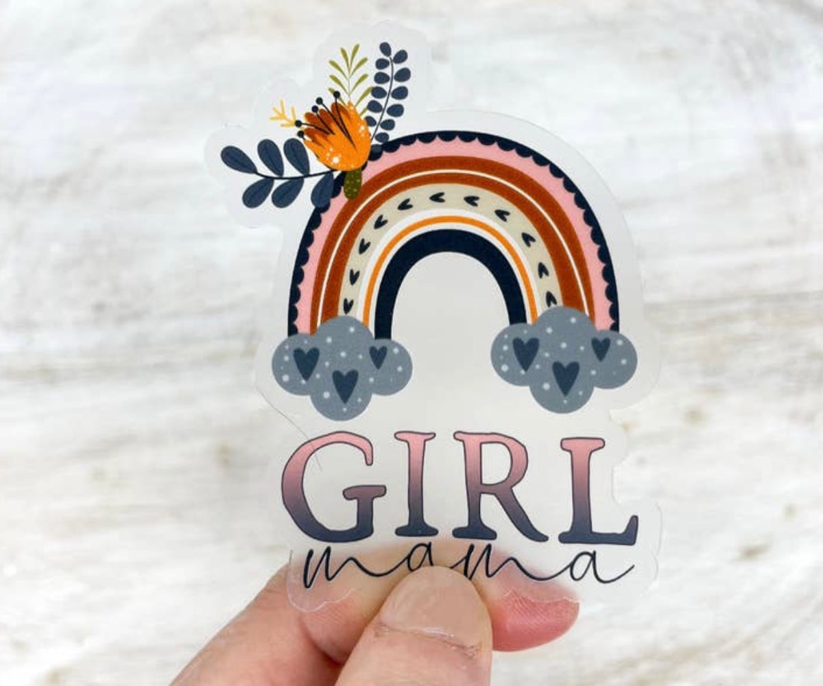 Girl Mama Rainbow Sticker
