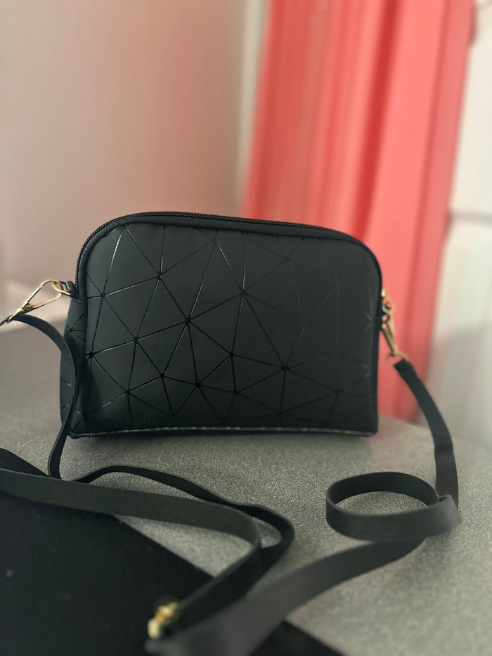 Black Geometric Bag