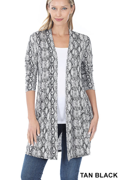 Snake Print Cardigan