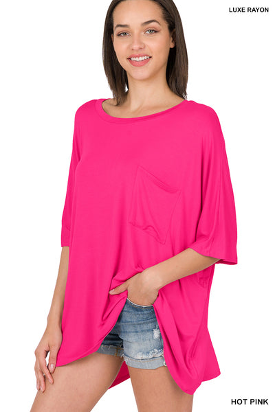 The Evie Tee - Hot Pink