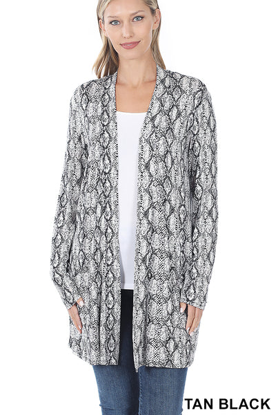 Snake Print Cardigan