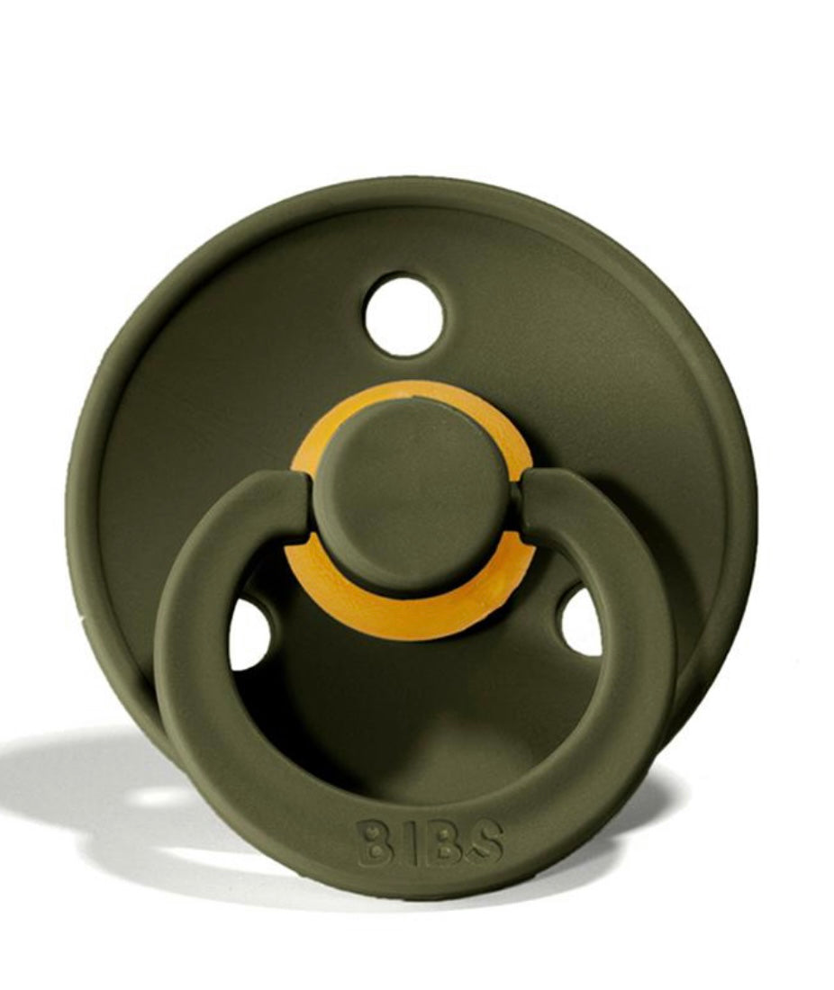 BIBS Natural Rubber 2 Pack Pacifier “Hunter Green”