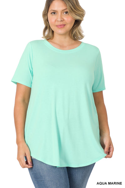 The Carlie Top- Aqua Marine    S-3X