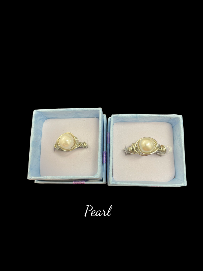 Hand Crafted Pearl Bead Ring