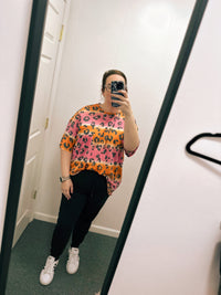 Animal Print Oversized Boyfriend Tee