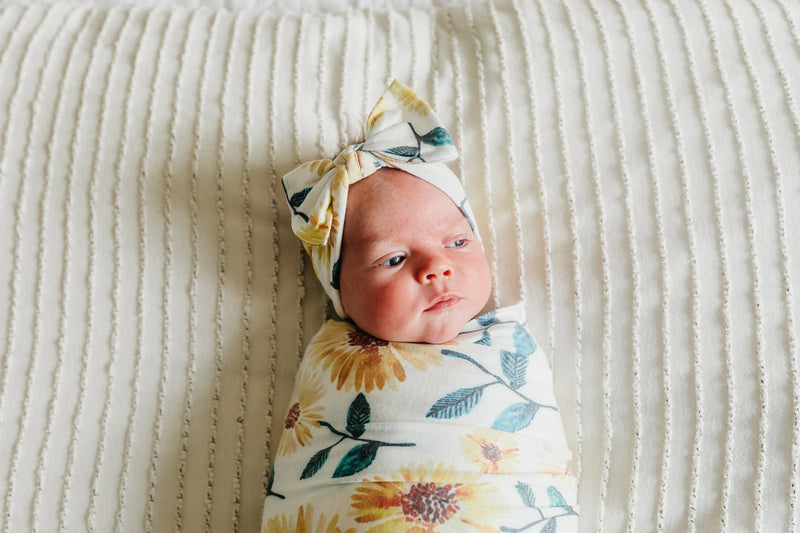 Copper Pearl Knit Swaddle Blanket “Sunnie”