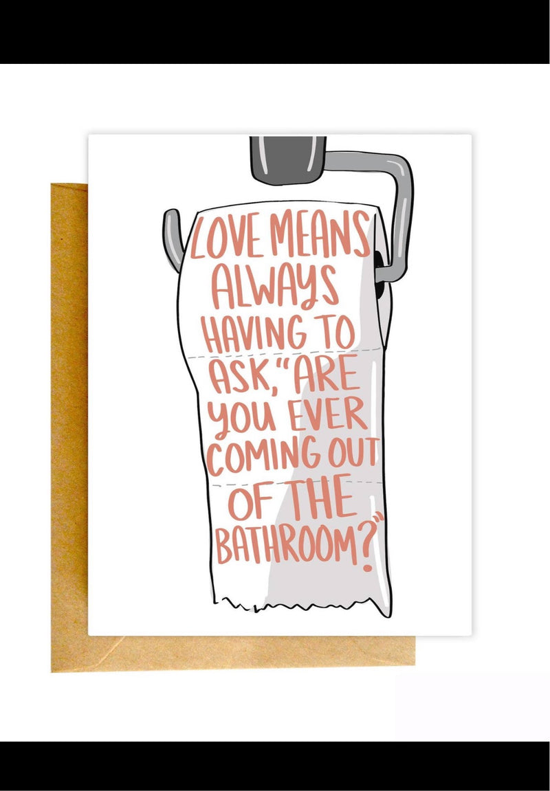 Love Bathroom Card