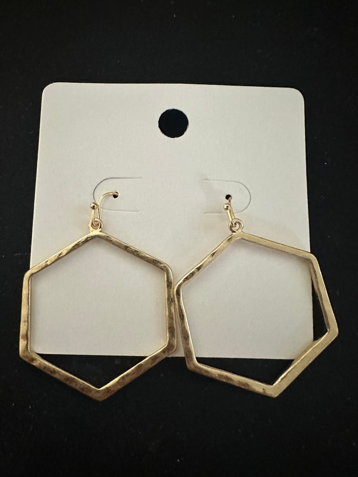 Gold Geometric Hoop Earrings