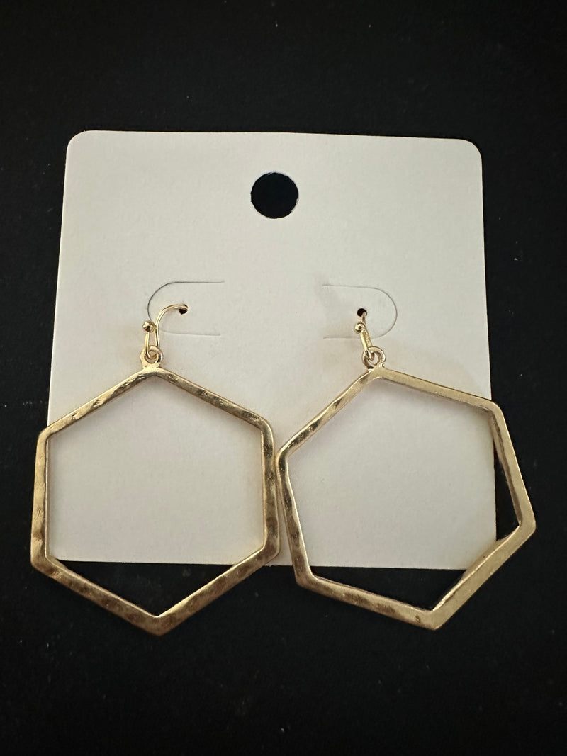 Gold Geometric Hoop Earrings