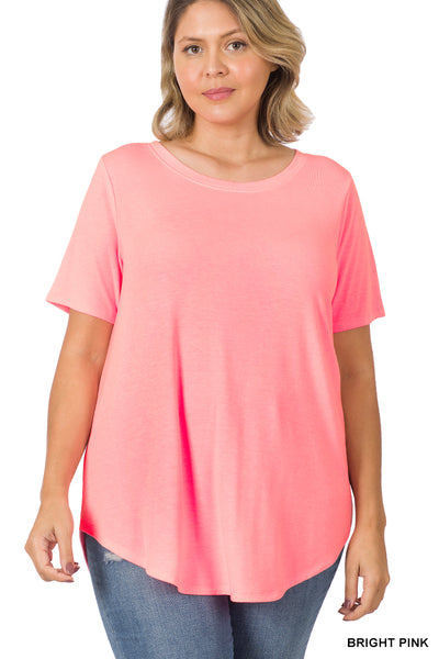 The Carlie Top -Bright Pink       S-3X